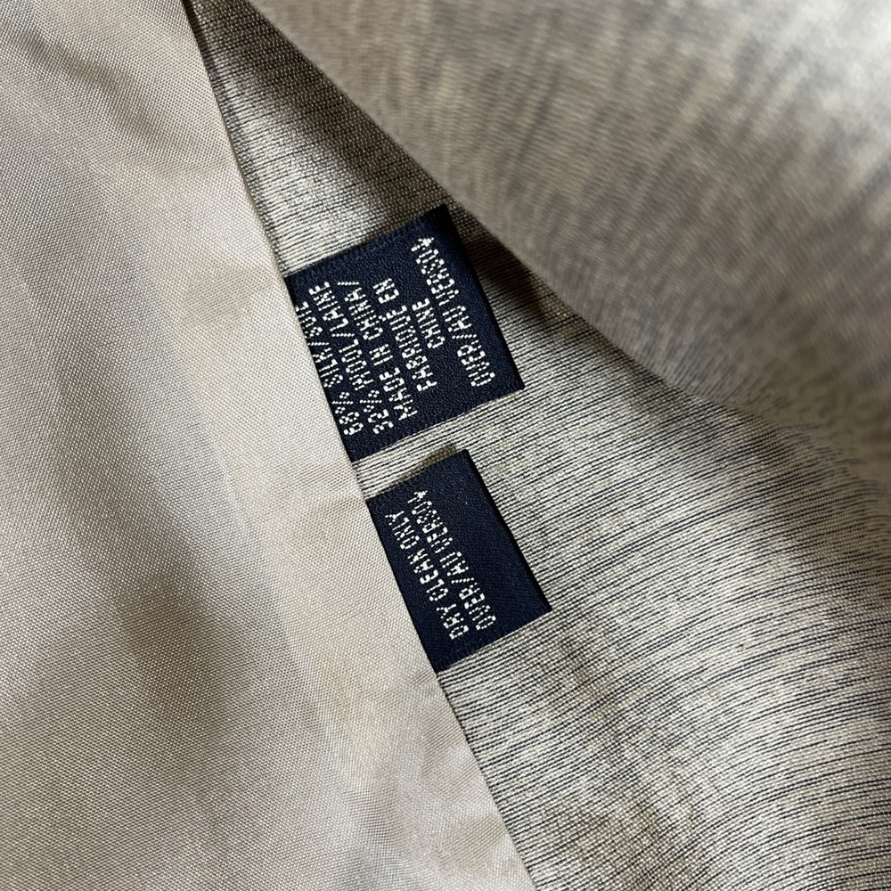 Dana‎ Buchman Open Front Gold Silk Wool Textured Weave Blazer Jacket Petite 4 - Picture 9 of 13
